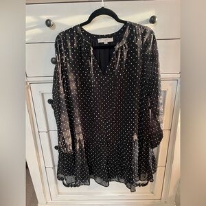 LOFT Black Polka Dot Women's dress